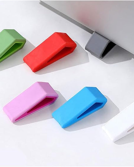 Ywmsfl 2Pcs Lightweight Portable Laptop Stand Small Cooling Slip Silicone Tilting Pad Small Tablet Ergonomic Stand for Typing