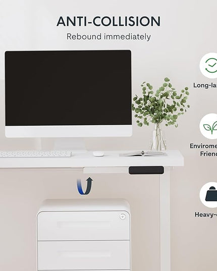 SANODESK Electric Corner L-Shaped 63 x 55 in Standing Desk, Memory Height Adjustment, White Top White Frame