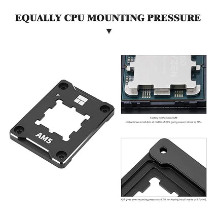 Thermalright ASF-Black AM5 CPU Holder, Corrective Anti-Bending Fixing Frame, Full-Fit Fixed Non-Marking Mounter, AM5 Anti-Bending Contact Frame, CPU Cooler Standard