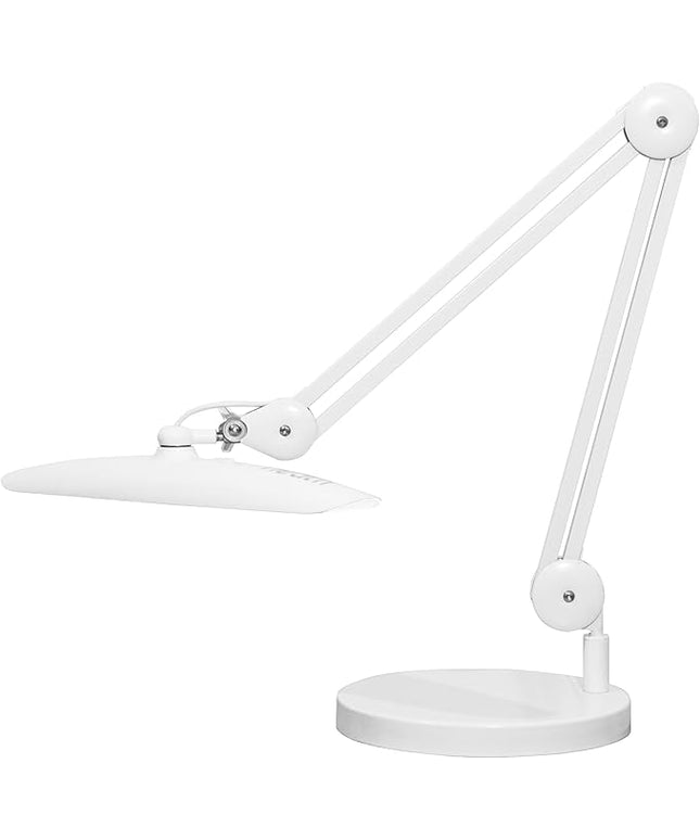 Neatfi XL 2,200 Lumens LED Task Lamp, 24W, 117 Pcs SMD LED, 4 Level Brightness, Dimmable, Desk Light for Home, Office, Workbench (Non-CCT with Base, White)