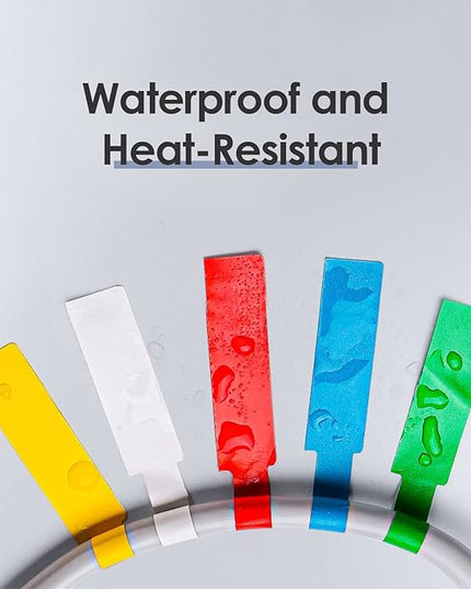 16 Sheet 480 Pcs Cable Labels - Colorful Waterproof Cord Tags for Electronics, Self-Adhesive, Tear Resistant Wire Labels