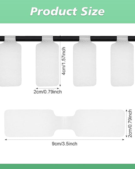 50 Pcs Cable Labels Nylon Writable Cord Tags Reusable Cable Cord Wire Labels for Electronics Office Computers Management and Identification
