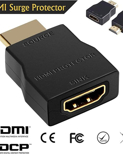 NEWCARE HDMI Surge Protector, Mini Portable HDMI 1.4 Protector for ESD and Surge Protection, Support HDCP 4K 30Hz (5, Black)