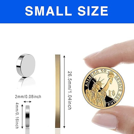 TRYMAG 4x2mm Small 240Pcs Mini Neodymium Magnets, Tiny Round Fridge Magnets Small Strong Rare Earth for Fridge, Whiteboard, Billboard, Hobbies, Dry Erase Board
