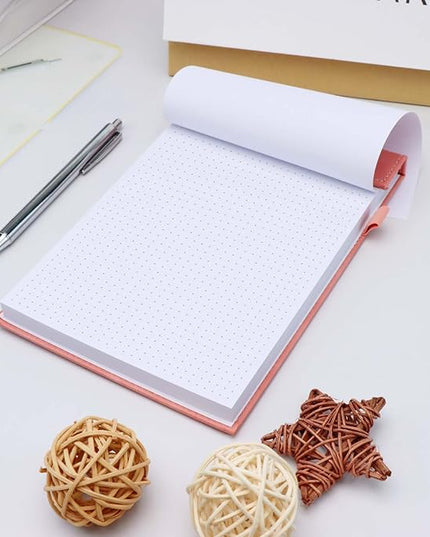 Mogoostry A5 Dot Planning Pads 5.9" x 8" Planner To Do List Memo Note Pads Screw Binding Writing Paperboard Notepad, 100 Sheets per Pack, Pink