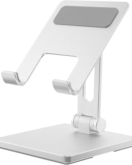 HOLIDYOYO Adjustable Aluminum Alloy Tablet Holder and Laptop Stand for Desk, Foldable Multi-Angle Tablet Stand Compatible with Ipad, Portable Desktop Holder for Home and Office Use