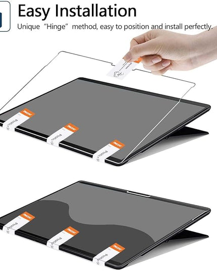 Megoo Surface Pro 8/Pro X 13" HD Tempered Glass Screen Protector, Ultra-Thin & Ultra-Clear, Superior Protection, Silky Smooth & Extremely Sensitive, 2 Pack