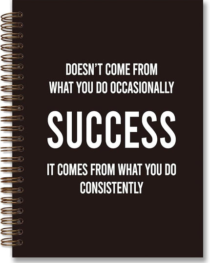foedor Inspirational Quotes Black College Ruled Spiral Notebook,Inspirational Spiral Bound Notebook,5.5×8.3 Journal with 164 Lined Pages,College School Supplies
