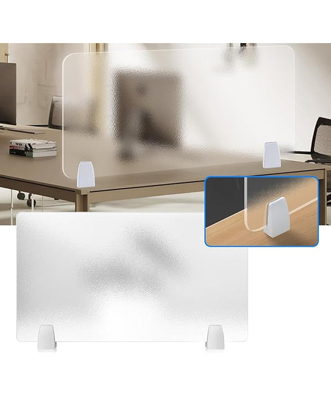 Privacy Dividers for Student Desks| Acrylic Free Standing Office Partitions| Desk Privacy Panel for Table Standing Sound Proof Desktop Office Classroom(80X30CM/31.5X11.8IN)