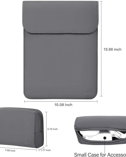 MOSISO Laptop Case 13 inch, 13 inch Laptop Sleeve Compatible with MacBook Air M4 M3 M2 M1 2025-2018 / Pro M2 M1 2025-2016, Faux Suede Leather Case with Small Bag, Space Gray