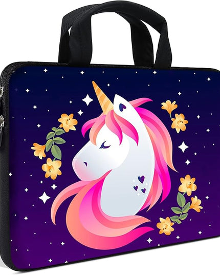 AMARY Chromebook Case 11.6" 12" inch Laptop Handle Bag Neoprene Notebook Carrying Pouch Ultrabook Case Tablet Cover Fit Apple MacBook Air HP DELL Lenovo Asus Samsung (Unicorn)
