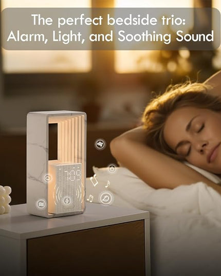 WILIT Digital Alarm Clock, Sunrise Alarm Clock with Nightlight, 9 Sleep Aid Sounds, White Noise Sounds Machine, Dimmable Display, Snooze,USB Charging Port,Gift for Women,Men,Teens,Kids,Travel