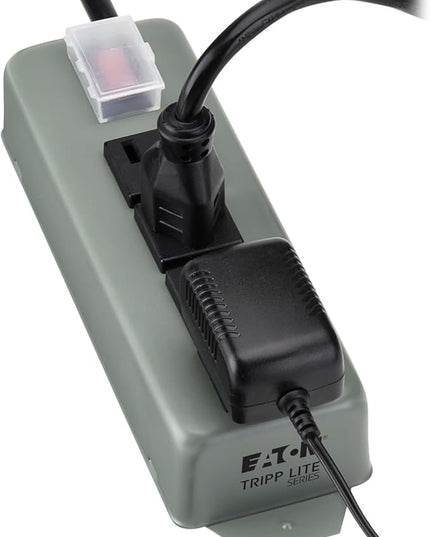 Eaton Tripp Lite series 4-Outlet Heavy Duty Power Strip, Metal, Mountable (Wall Mount & Under Desk), 6ft Extension Cord, On/Off Switch Cover, Industrial Garage Shop Work Bench Applications (UL603CB-6)