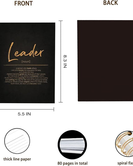 OXW Thank You Gifts for Leader, Meeting Notebook for Work, Appreciation Gift for Mentor Boss Manager, Office Supplies Leadership Gifts, Orange College Ruled Hardcover Spiral Notebook 5.5 x 8.3