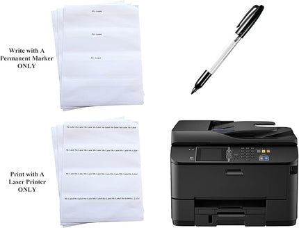 Mr-Label Self-Laminating Wrap Around Cable Labels – Letter Sheet Laser Printer Only – for Wire Marking Identification (New 5 Assorted Color, 25 Sheets (800 Labels))