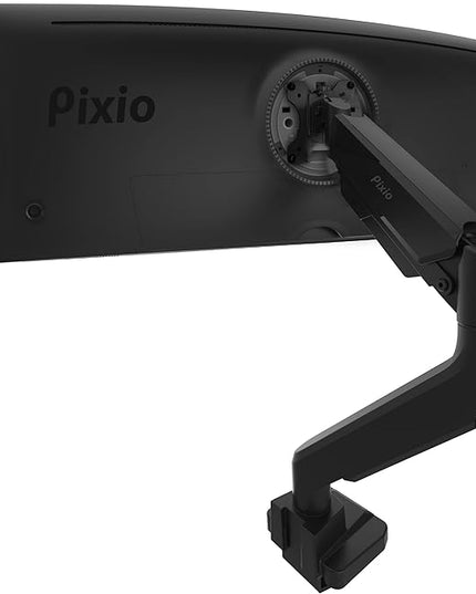 Pixio PS2S Ultrawide Heavy-Duty Premium Single Monitor Arm Stand Desk Mount - Fits up to 49 inches Monitors, Weights up to 39lbs Flat / 31lbs Curved, Compatible with VESA 75x75mm 100x100mm