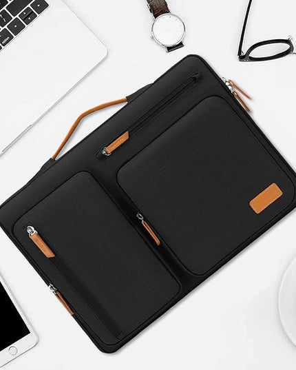 MOSISO 360 Protective Laptop Case 17.3 inch, 17-17.3 inch Laptop Sleeve Compatible with Dell, HP, Lenovo, Asus, Acer, Alienware, Side Open Carrying Case with 4 Zipper Pockets&Handle, Black