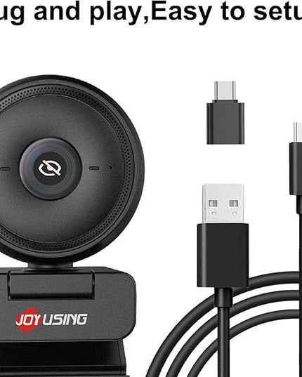 JOYUSING Flip600R 4K Webcam for PC - Ultra 4K HD Webcam with Tripod, PDAF Autofocus, Noise-Cancelling Mics, 79° FOV, Auto Light Correction, Privacy Cover, Streaming Camera for Gaming/Beauty