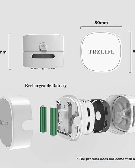TRZLIFE Desk Vacuum Cleaner, Upgraded Mini Desktop Vacuum AA Battery More Durable Desk Accessory Sucks up Tiny Items and Crumbs from Desktop Drawer Countertop Ideal as a Valentine's Day Gift
