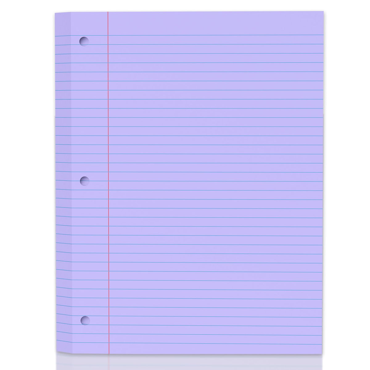 120 Sheets Purple 8x10.5 Inch Loose Leaf Paper, College Ruled Filler Paper, 3 Hole Punched Notebook Paper for 3 Ring Binder, Premium Notebooks Paper for Students & Teachers, Office & School Supplies