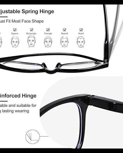 OPTOFENDY Blue Light Blocking Glasses Women Men, Computer Eyeglasses Anti Blue Light Glasses with Anti Eyestrain & UV