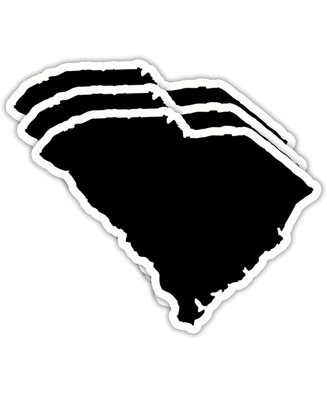 (3PCS) South Carolina Stickers, SC Map US State Waterproof Vinyl Decals for Tumblers, Water Bottles, Laptops, Books, Scrapbooks, Great for South Carolina Lovers 3 x 2.3 Inch