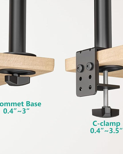 WALI Single Monitor Mount for 1 Computer Screen up to 42 inch, Fully Adjustable Monitor Arm Holds up to 22 lbs, Mounting Holes up to 200x200mm (M001SXL), Black