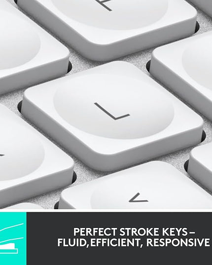 Logitech MX Keys Mini for Mac Minimalist Wireless Keyboard, Compact, Bluetooth, Backlit Keys, USB-C, Tactile Typing, Compatible with MacBook Pro,MacBook Air,iMac,iPad - Pale Grey