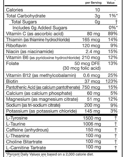 SNEAK Energy Drink Powder | Blue Raspberry | No Sugar. No Nasties. Just Natural Caffeine, Focus-Boosting Nootropics | 40 Servings
