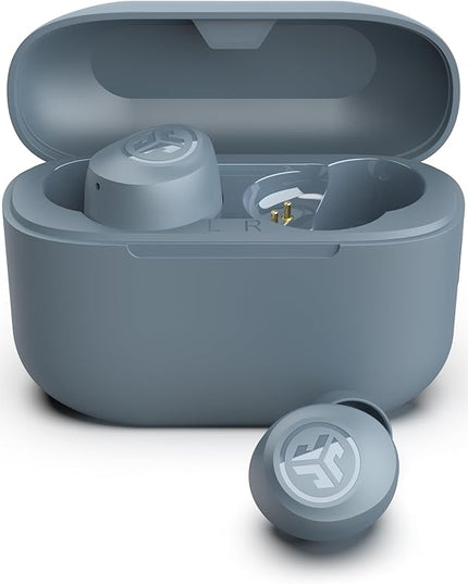 JLab Go Air Pop+ True Wireless Earbuds, in Ear Headphones, Bluetooth Earphones, 35H Playtime Ear Buds, Bluetooth Earbuds with Microphone, USB-C Charging Case, Dual Connect, EQ3 Sound, Slate