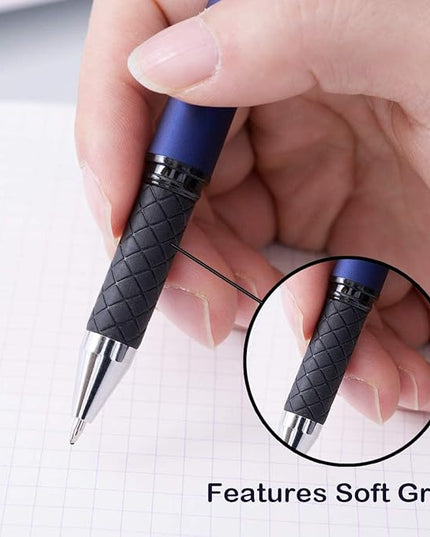 MiSiBao 0.5mm Black Ink Gel Ink Rollerball Pens 2 in 1 Medium Point Pens with Stylus Work Pen Smooth Writing for Office (Black Ink 18-pack 0.5mm Black)