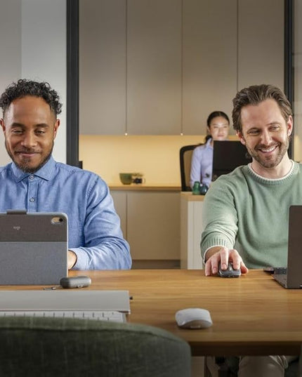 Logitech MX Anywhere 3S Compact Wireless Mouse, Fast Scrolling, 8K DPI Any-Surface Tracking, Quiet Clicks, Programmable Buttons, USB C, Bluetooth, Windows PC, Linux, Chrome, Mac - Pale Grey