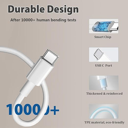 [Apple MFi Certified] Magnetic Charger for iPhone 17 16e, 10FT 2Pack Fast Charge for Apple MagSafe Wireless Charger, Long Wireless Mag Safe Charging Pad for iPhone 17 Pro Max/17 Air/16 Pro/15/14/13/12