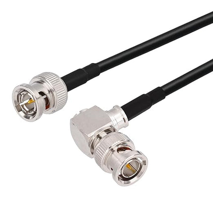 Superbat 3G 6G SDI Cable 6ft Right Angle BNC Male to Male Belden 1855A Cable 75 Ohm Thin Short Camera Wire for HD SDI Converter Camera CCTV Monitor Video Switcher Splitter etc 2-Pack