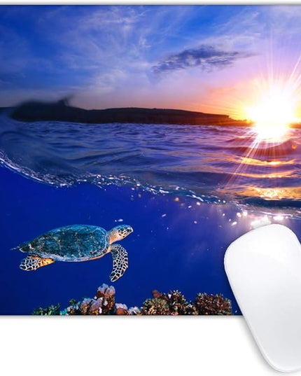 Sea Turtle Mousepad Non-Slip Rubber Base Mouse Pads for Computers Laptop Office Desk Accessories Mouse pad (Sea Turtle, 1pc)