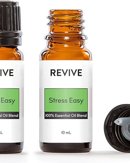 Stress Easy Essential Oil Blend 2 Pack by Revive Essential Oils - 100% Pure Therapeutic Grade, for Diffuser, Humidifier, Massage, Aromatherapy, Skin & Hair Care