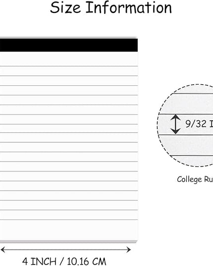 Nichela Notepad for Daily Planning and Organization of Work – 4 x 6-inches Lined Paper – Thick Bright White Paper – 30 Pages – Note Pads Ruled Pages – Pack of 30