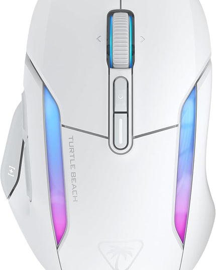 Turtle Beach Kone II Air Wireless RGB Gaming Mouse, 350-Hr Rechargeable Battery, 26000 DPI Optical Sensor, 100M Click Optical Switches, 21 Customizable Inputs, Ergonomic, 4D Scroll Wheel– Arctic White