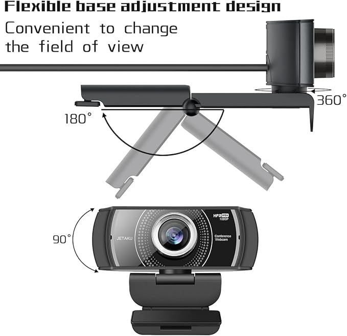 Webcam with Microphone 1080P 60FPS, Privacy Cover Web Camera for Desktop, Autofocus, Dual Noise-Cancelling Mics Streaming Webcam for Gaming, Laptop/Mac/Zoom/YouTube/Video Calling/Office