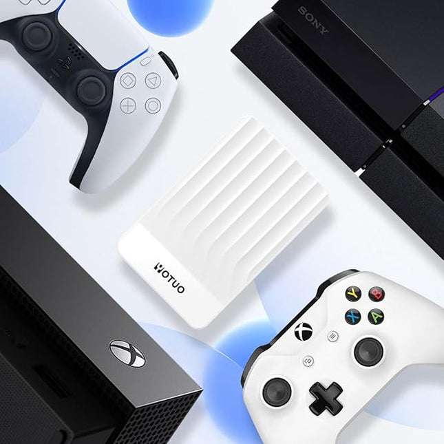 Portable External Hard Drive Storage Expansion Mobile HDD USB 3.0 for PC, Mac, Desktop, Laptop, PS4, PS5, Xbox One X/S, Xbox 360, Xbox Series X/S, Office & Game (White, 500GB)