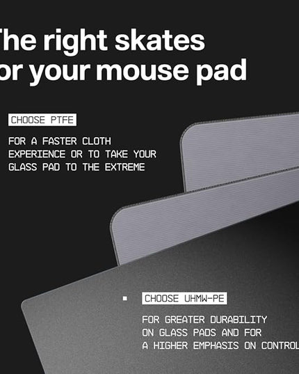 Wallhack PTFE Pill Mouse Skates | Premium Universal Skates for Gaming Mice | Ultra-Smooth Glide on Cloth & Glass Pads | Customize Speed & Control | Fast, Easy to Apply | Black 7mm x 14mm