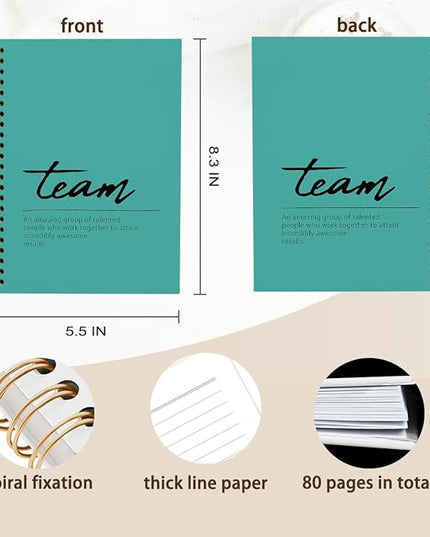 hold fizz Green Meeting Notebook for Work, Employee Appreciation Gifts, Team Gifts for Employees, Thank You Gifts for Women Men Leader Boss Mentor Manager Coworkers Going Away Retirement, 5.5"x8.3"