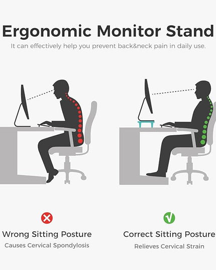 loukin Dual Monitor Stand Riser for Desk, 43.6"*8.2"*3.2" Large Computer Stand for 2 Monitors, Laptop, Printer, Length and Angle Adjustable Computer Shelf, Home Office,Max 43.6" Length(Brown)