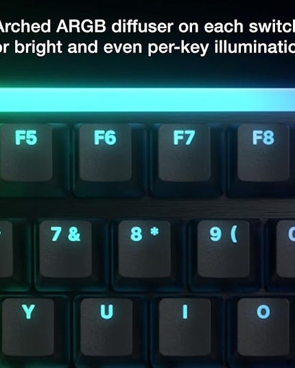 be quiet! Light Mount Mechanical Keyboard | Linear | Hot-Swappable Lubricated Silent Switches | 3D Media Wheel | ARGB Keyboard | Quality PBT Double-Shot Keycaps | Programmable | BT003US