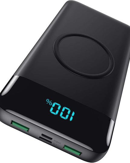 Wireless Portable Charger 30,800mAh,15W Wireless Charging USB C Power Bank,25W PD QC 4.0 Fast Charging 4 Outputs Travel Essentials Battery Pack Compatible with iPhone 17/16/15/14/13/12,Galaxy,Android