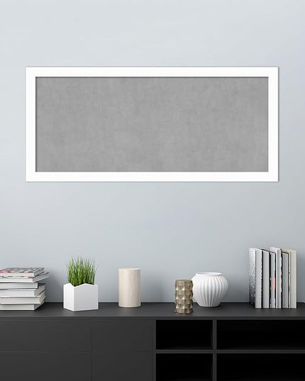 Amanti Art White Framed Magnetic Board 23x51 Oversize Vision Board for use with Magnets, 100% Metal Sheet to Display Items as Office Decor or for Home Organization in mudroom, Kitchen or Kids Room