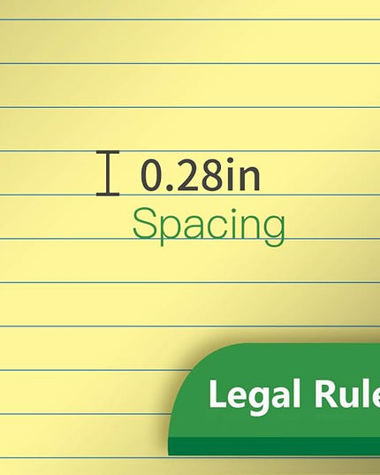 KAISA Legal Pad Writing Pads, 5"x8" College Ruled, 56GSM Paper Notepads, 12pads (White 48pad, 5x8inch)