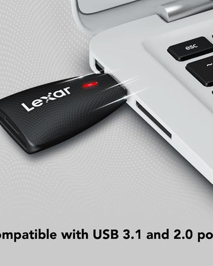 Lexar Multi-Card 2-in-1 USB 3.1 Reader, Works with SD and microSD Cards (LRW450UBNA)