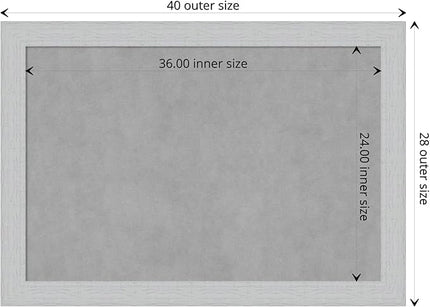 Amanti Art White Framed Magnetic Board 28x40 Large Vision Board for use with Magnets, 100% Metal Sheet to Display Items as Office Decor or for Home Organization in mudroom, Kitchen or Kids Room