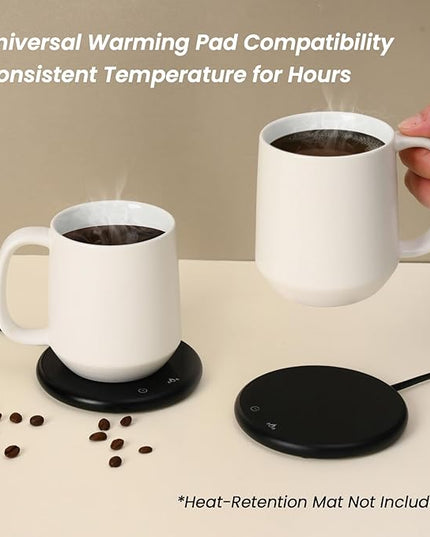 Miicol 16 oz Large Ceramic Coffee Mug, Tea, Mulled Drinks Cup, Gift for Office Staff or Home Using, Microwave and Dishwasher Safe, Frosted Surface, White